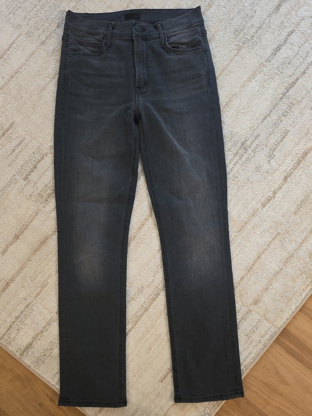 MOTHER Women's Dark Gray/Black Slim Jeans